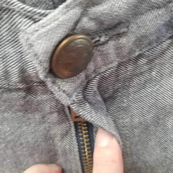 Agave Men's Gringo Straight Leg Linen Cotton  Grey Jeans Size 34 - Picture 9 of 13